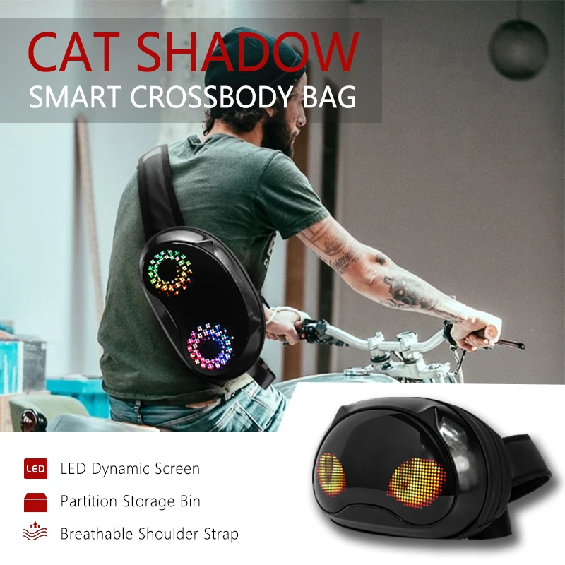 

LED Smart Display Chest Bag holiday crossbody bag travel crossbody bag waterproof shoulder bag sports waterproof bag bag travel
