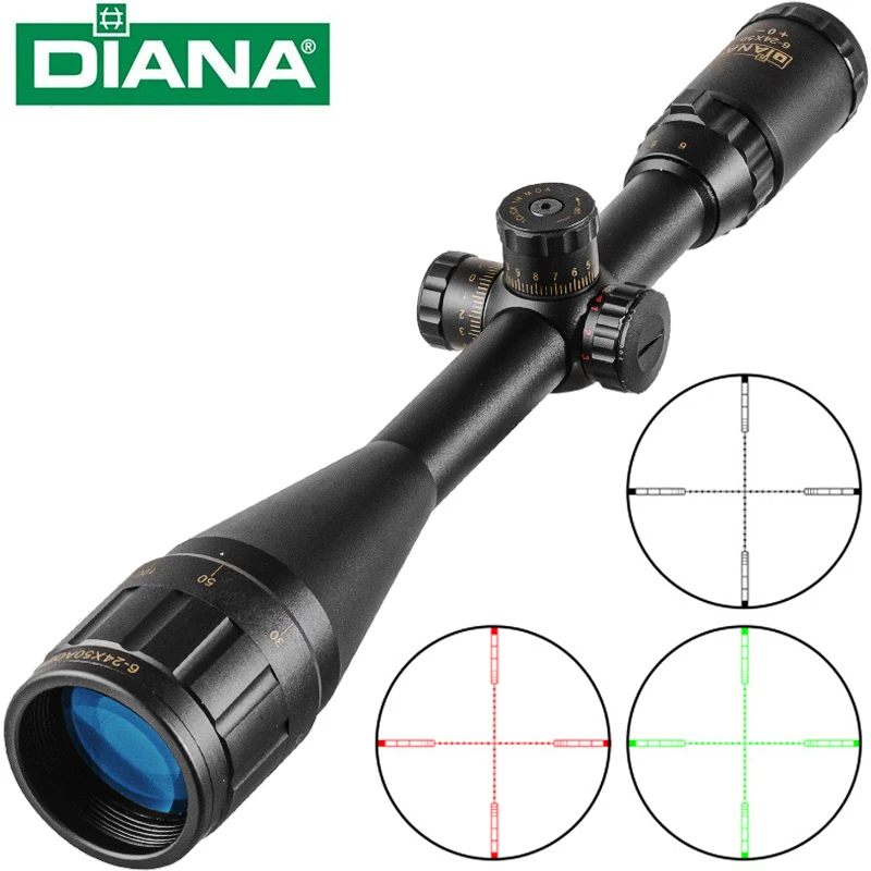 

DIANA 6-24X50 hunting tactical Optical sight airsoft accessories Lock System airsoft gun scope Spotting scope for rifle hunting