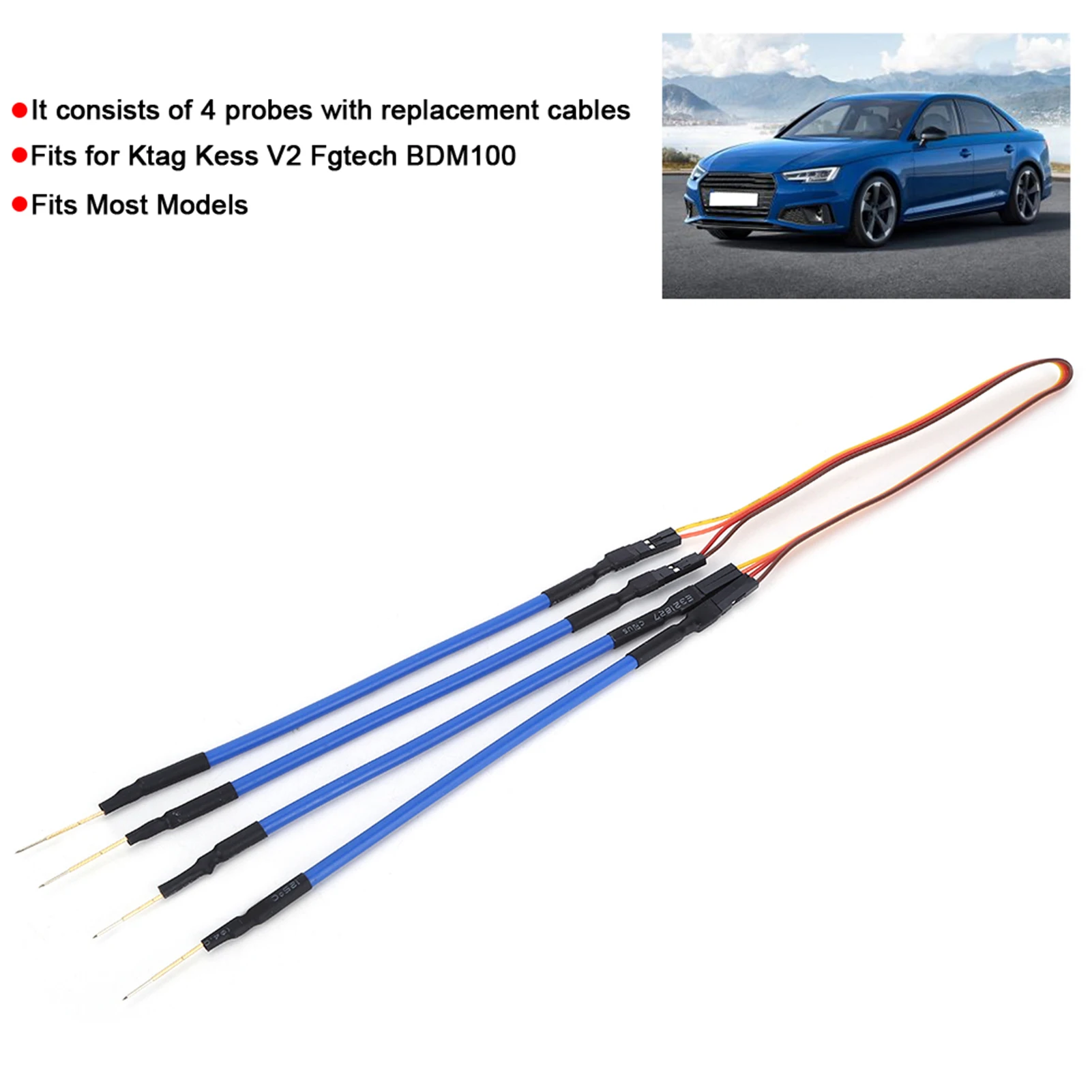 

/Set LED BDM Frame 4 Probes Pens with Connect Cable Fits for Ktag Kess V2 Fgtech BDM100 Probe Pens Probes with Connect Cable