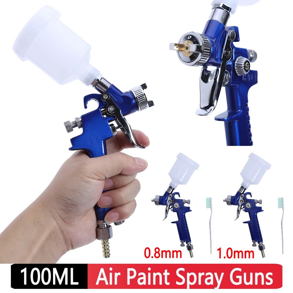 Professional 0.8MM/1.0MM Nozzle H-2000 Mini Air Paint Spray Guns Airbrush HVLP Spray Gun Airbrush Power Tools for Car Painting