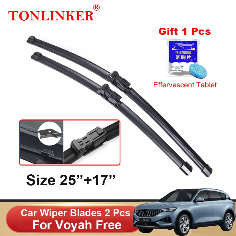 

TONLINKER Car Front Windscreen Wiper Blades For Voyah Free 88kWh 106kWh 2021 2022 2023 Accessories Wiper Blade Brushes Cutter