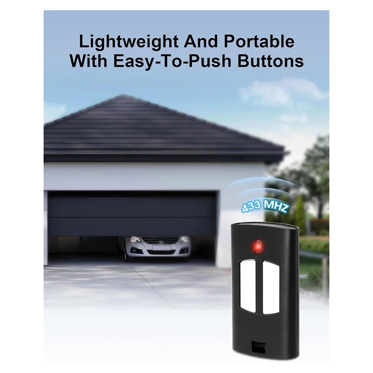 DQ2G 433MHz Garage Door Opener Remote Control for Beninca to.GO 2VA/4VA, to.GO 2WV/4WV, IO.2WV LO.T2WMR, T2 WV, T4 WV