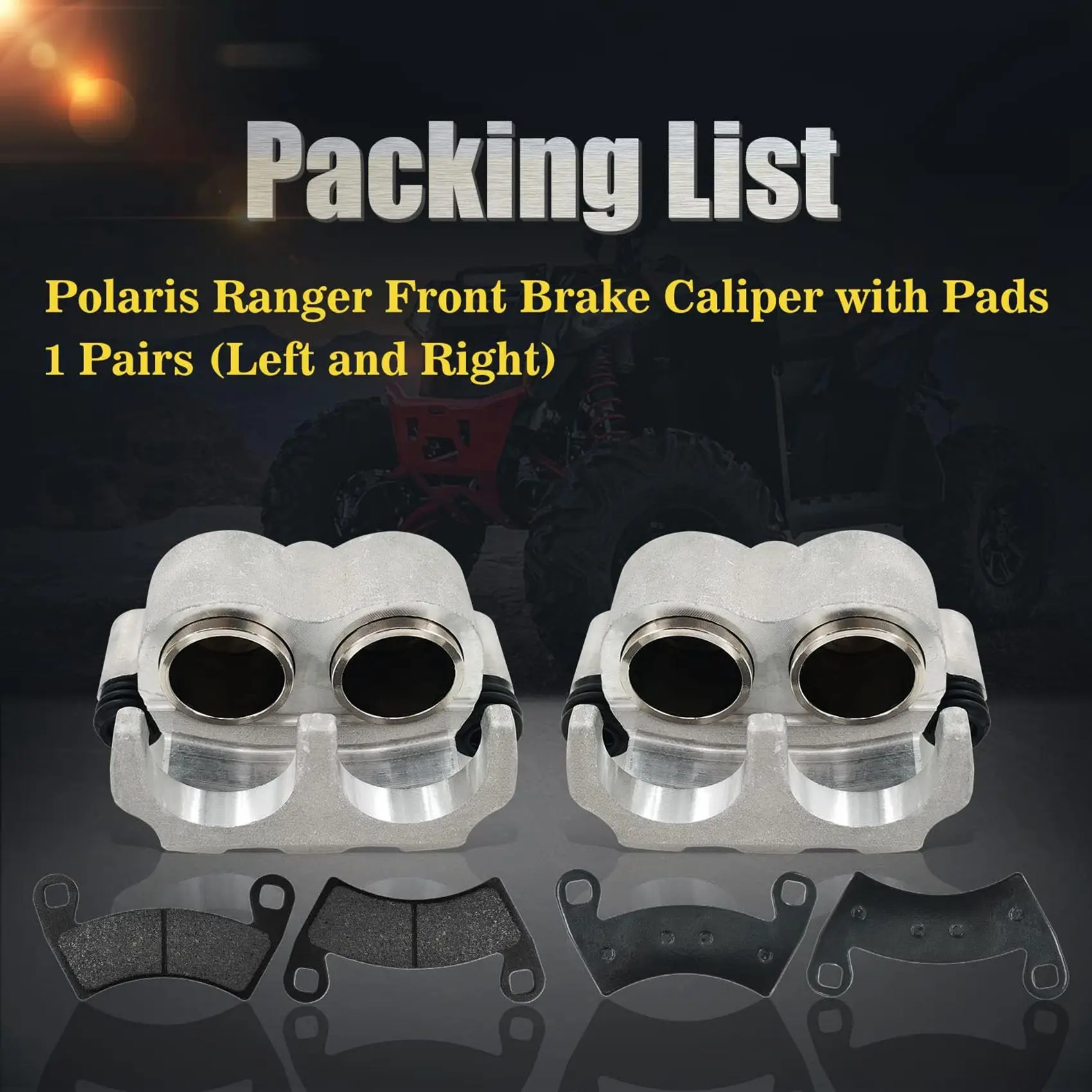 

Передняя пара тормозных суппортов премиум-класса мотоцикла с колодками 1911283 1911284 для Polaris Ranger XP 900 Ranger XP 1000