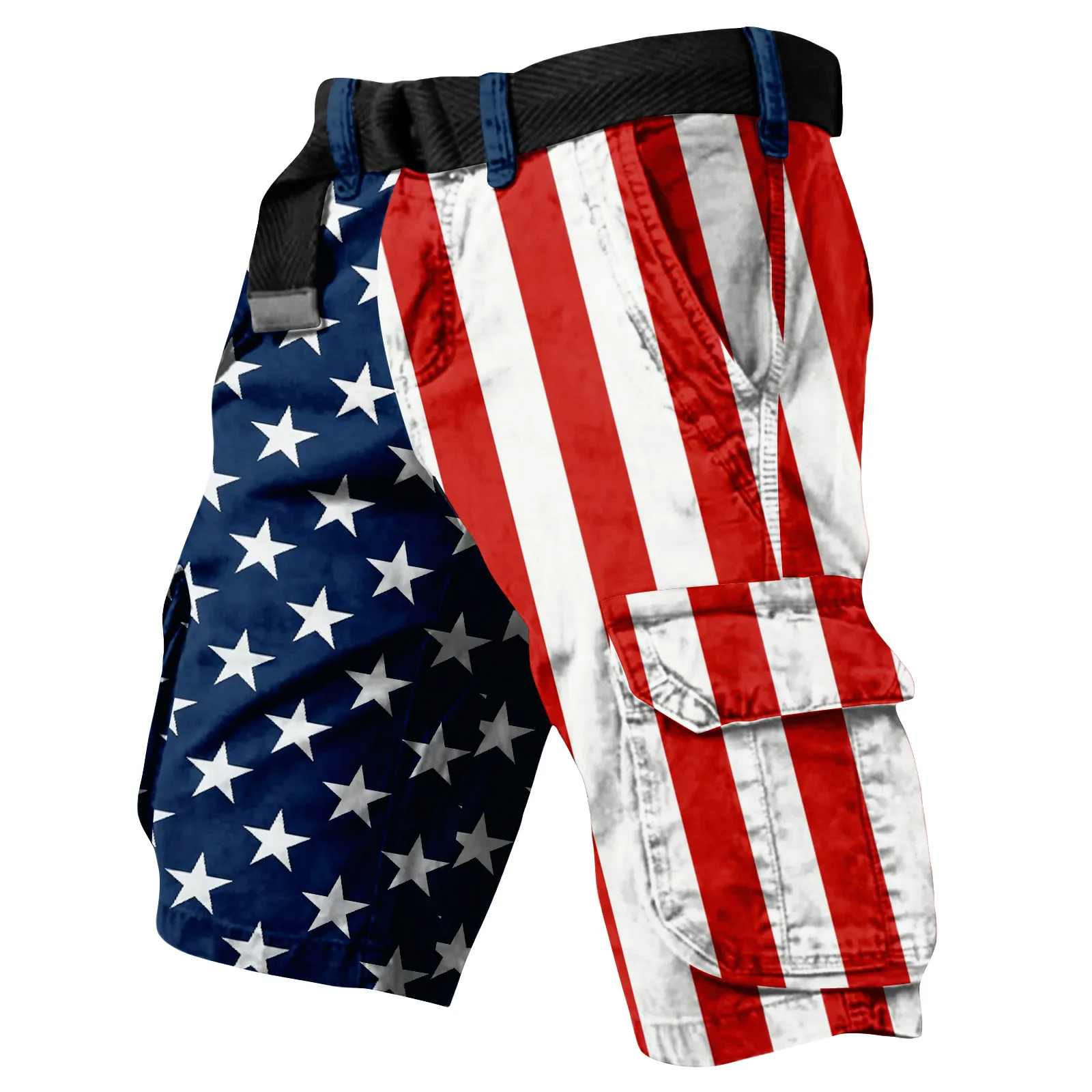 Pantalones Cargo Casuales de 250.º Aniversario, Pantalones Cortos Cargo Multibolsillos, Pantalones Cortos Estilo Americano