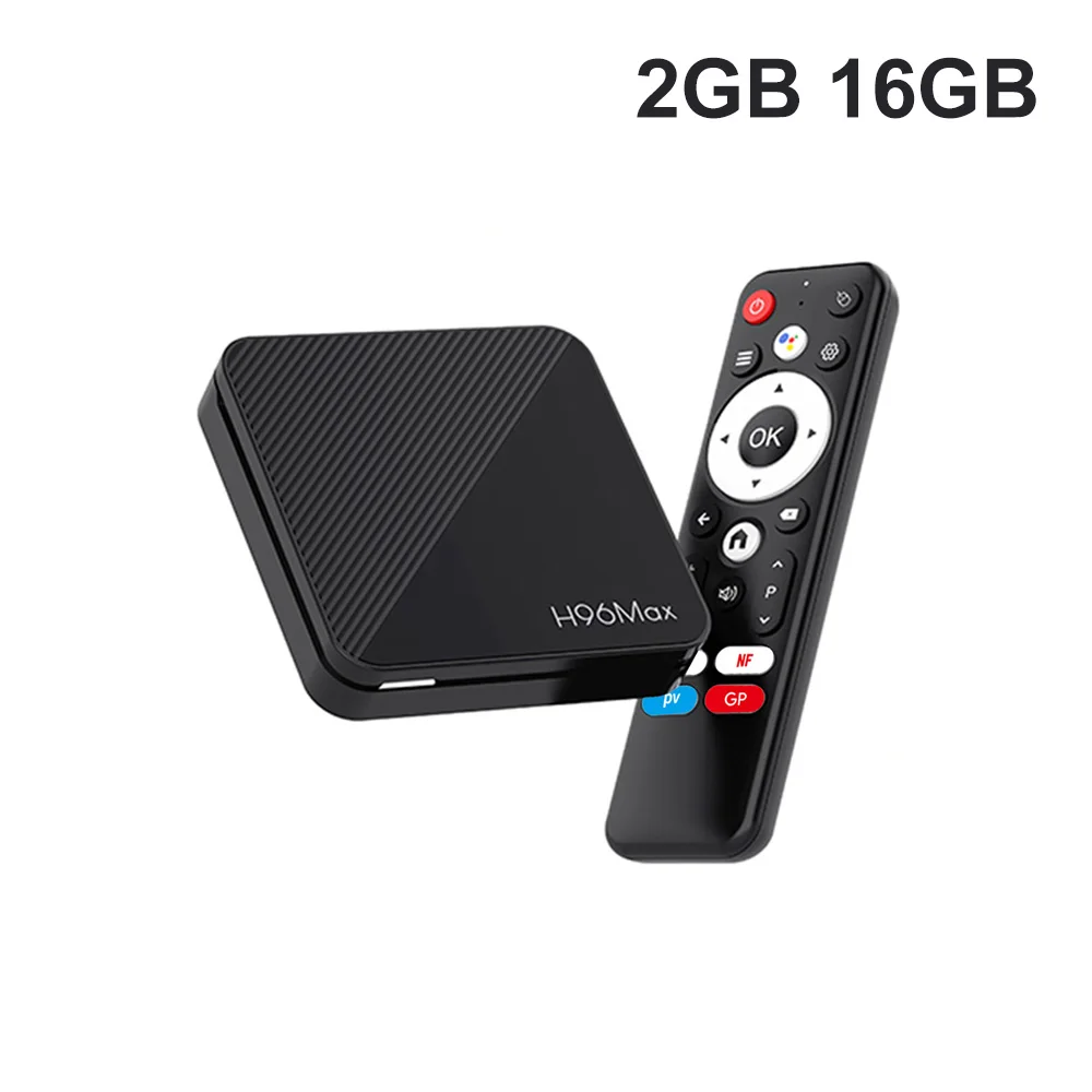 H96 MAX H313 Smart TV Box Android 14 ATV TV Box 4K @ 60fps 100M/LAN Wifi6 BT5.0 Google Voice Assistant Mediaspeler Set Top Box