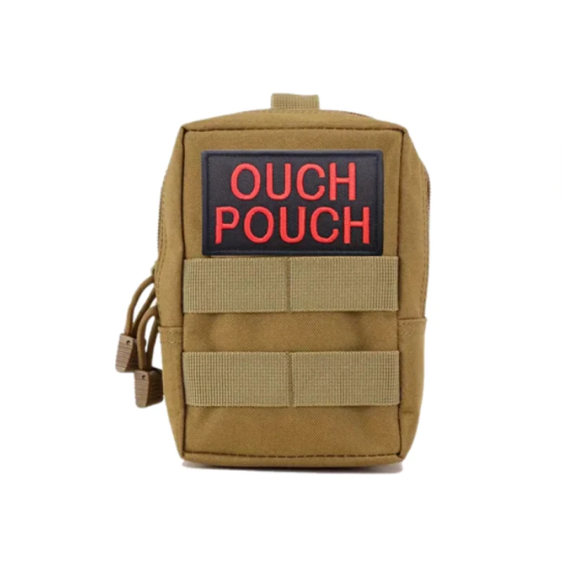 Ouch Pouch Embroidered Patch – Tactical Morale Applique with Hook & Loop Velcro, First Aid Kit Patch for Bags, Jackets, Tactical