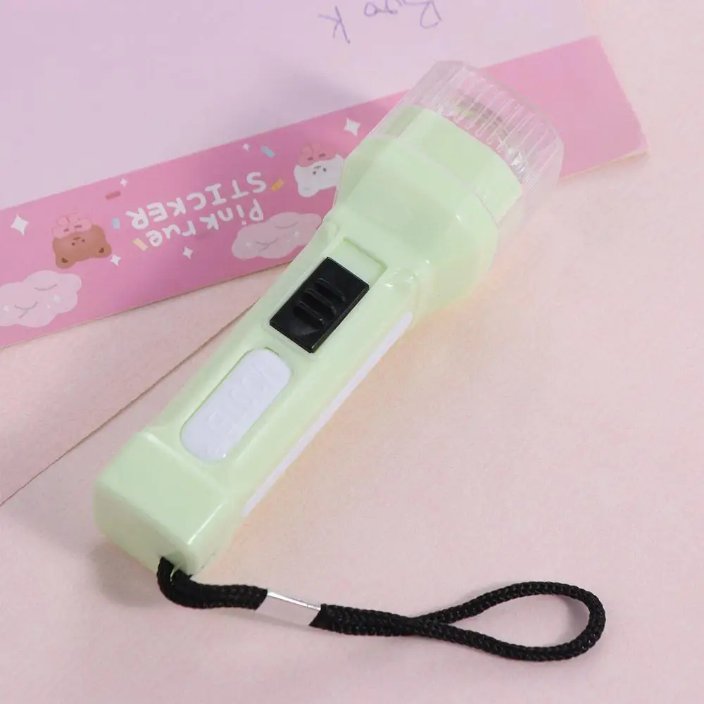 Ultra Bright LED Flashlight Lamp Plastic Strong Light Keychain Light With Hanging Rope Mini Pen Light Birthday