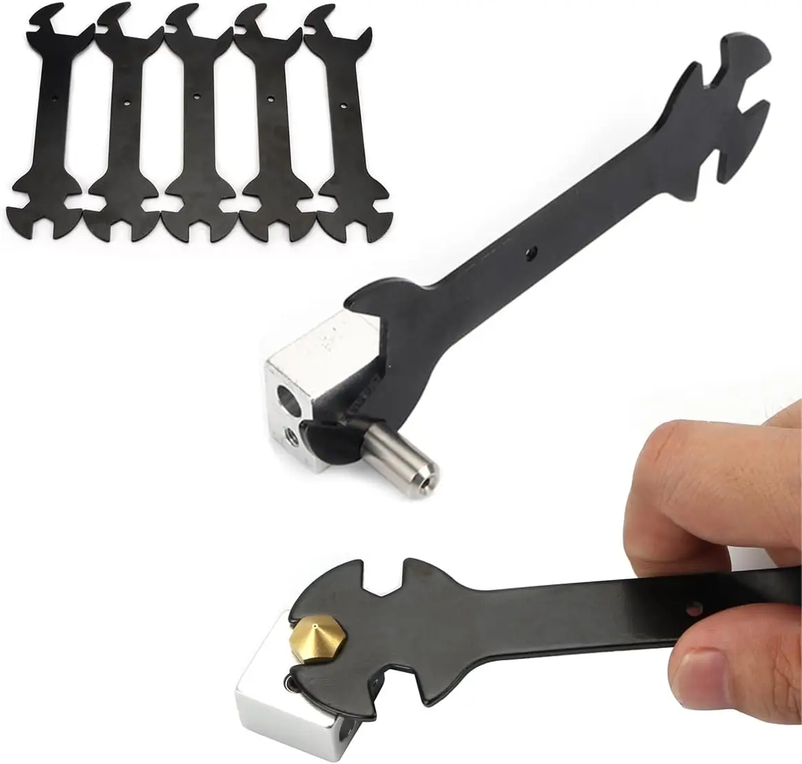 Creality Schraubenschlüssel 5 IN 1 3D-Drucker Druckerwerkzeuge Schraubenschlüssel Bleiben 6 mm bis 20 mm Stahlschraubenschlüssel flach für Ender 3 E3D MK8 MK10 – Detail 3