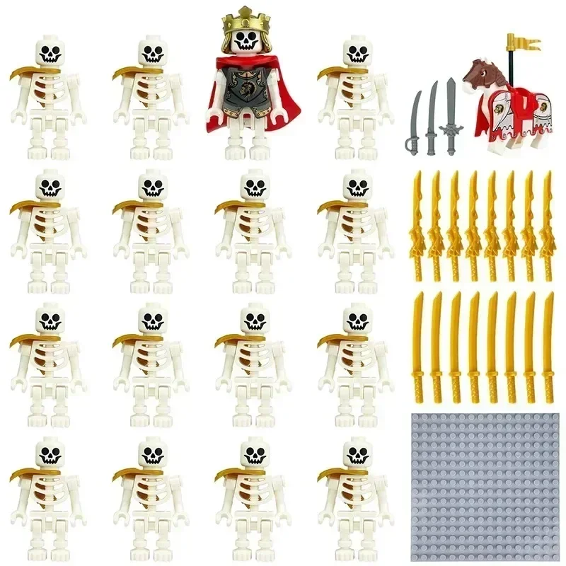 Crusader Knights Roman Warriors Middle Ages Medieval Europe Military Building Blocks Figures Castle Kingdom King Legion Set