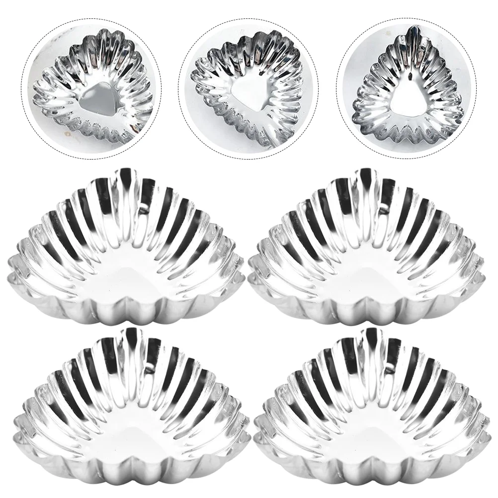 

20 Pcs Stainless Steel Egg Tart Mold Cooking Molds Decorative Baking Bake Silver Heat-resistant