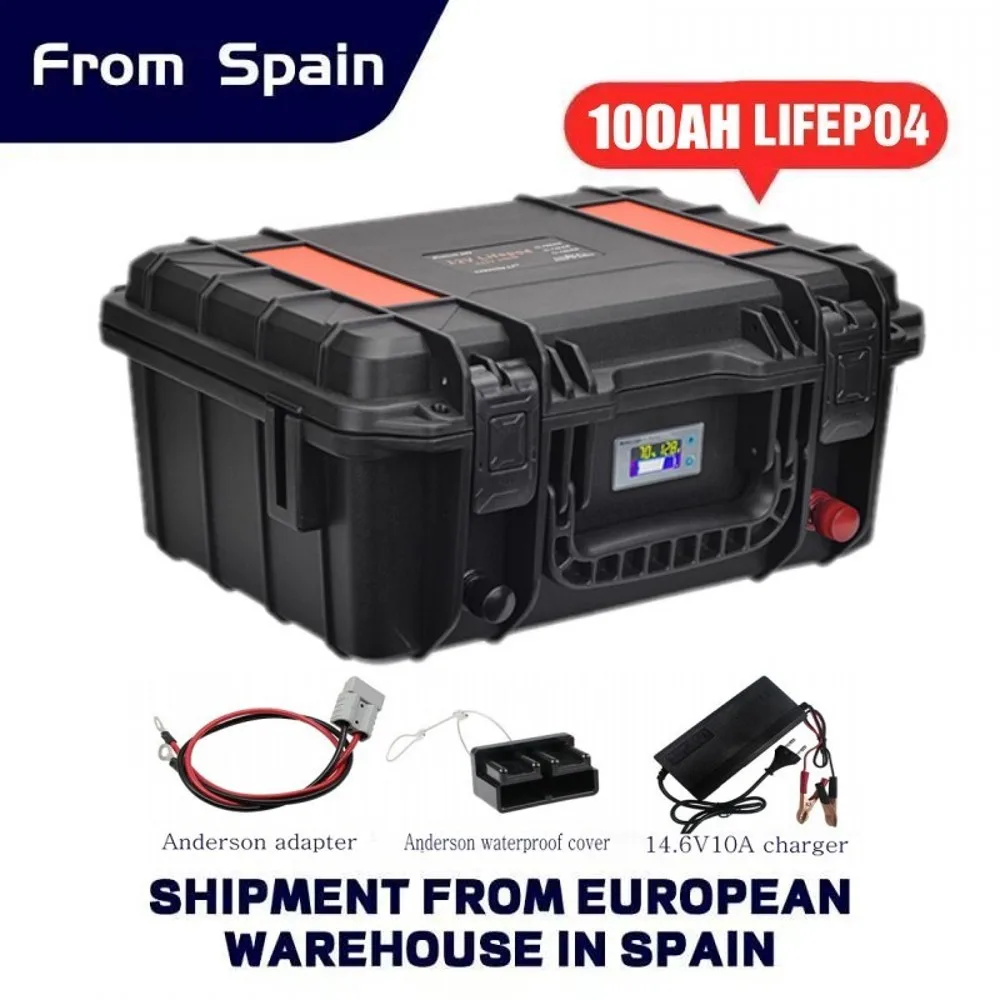 New 12V100Ah LiFePo4 Battery 150AH with PD BMS Lithium Iron Phosphate Backup Battery Pack 120Ah for Comping Solar Boat Anderson