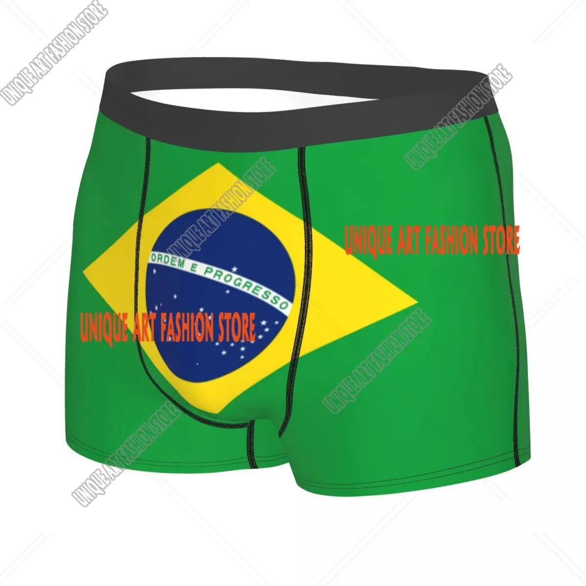 Brazil Flag Underwear Men Sexy Printed Customized Brazilian Proud Boxer Briefs Shorts Panties Soft Underpants