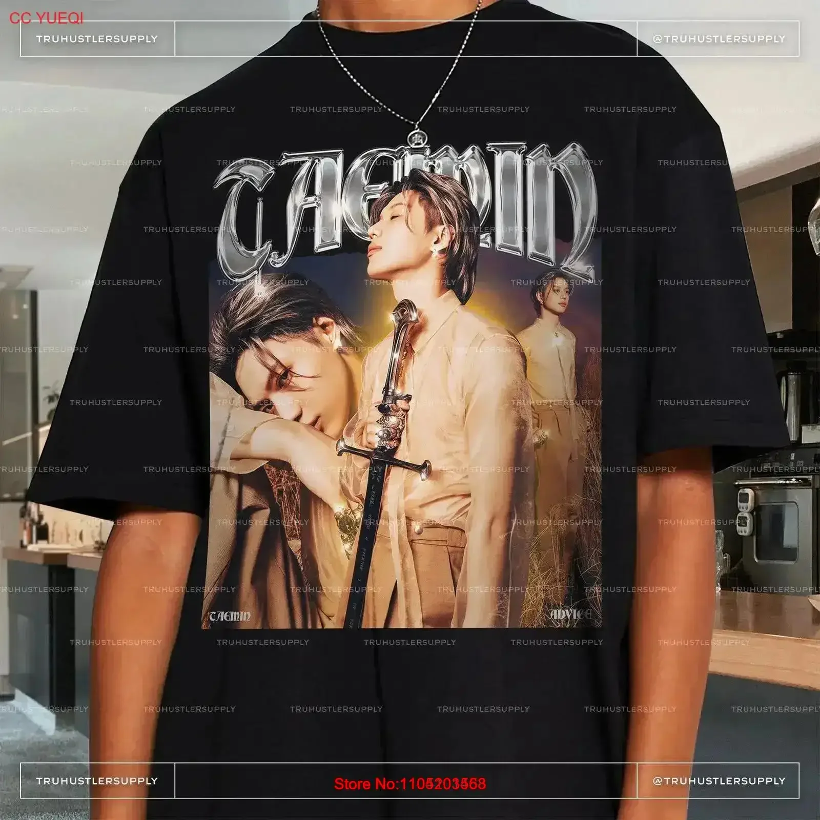 Camiseta Taemin SHINee Lee vintage lavada para hombre, Top suave estirado elegante para uso diario, ropa de calle gráfica vintage lavada