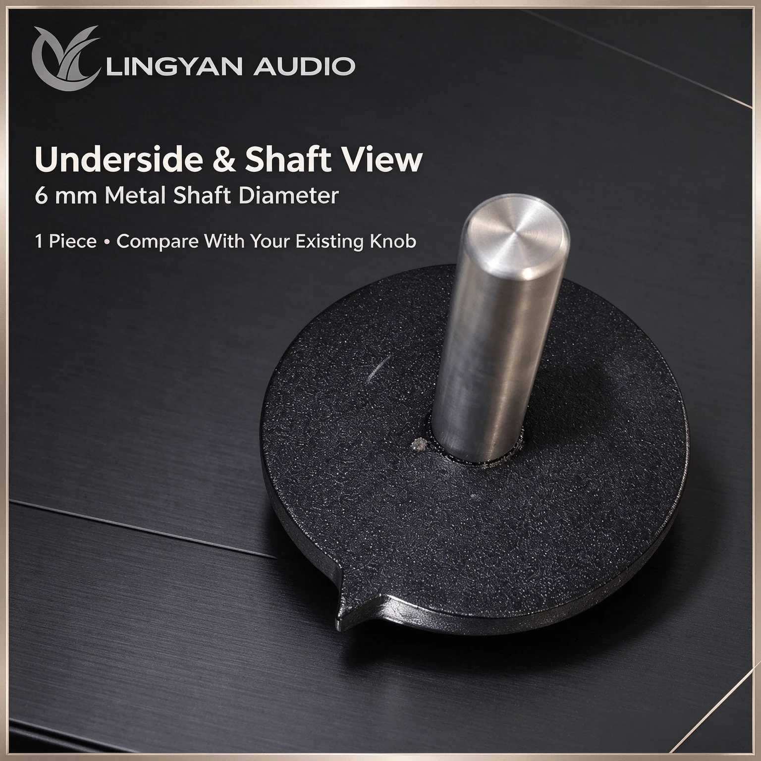 Center Speed Knob LINGYAN AUDIO 40mm Overall Length Adjustment Knob Compatible with Garrard 301 LP Turntable DIY Repair