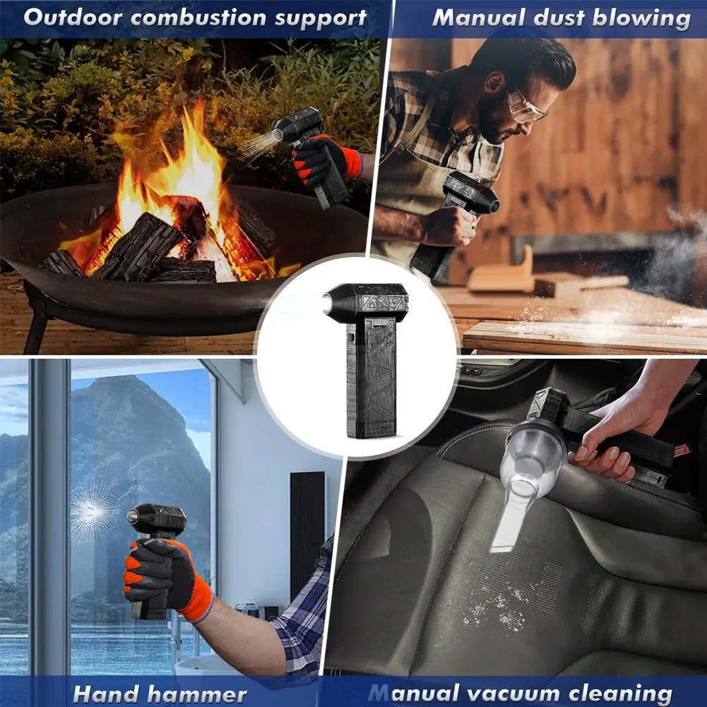 المحمولة 3-Level قابل للتعديل توربو صغير منفاخ الثلج عالية الطاقة مروحة نفاثة فرش السيارات متغير السرعة منفاخ الغبار تنظيف أداة #6