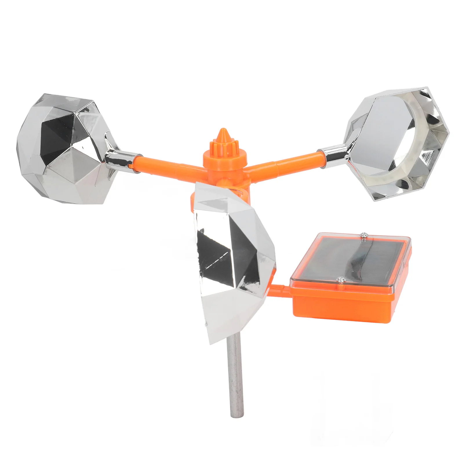 

Solar Sound Light Bird Repeller 360° Rotating Unobstructed Reflection Rain Proof Bird Flashing Deterrent Repeller for Farm