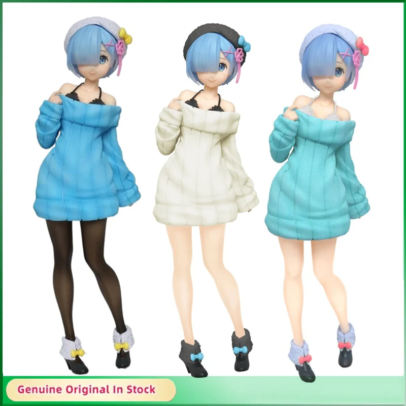 

Оригинальная драгоценная фигурка Re:Life in A Different World From Zero Rem, трикотажное платье, экшн-фигурка, модель, коллекционная модель для хобби