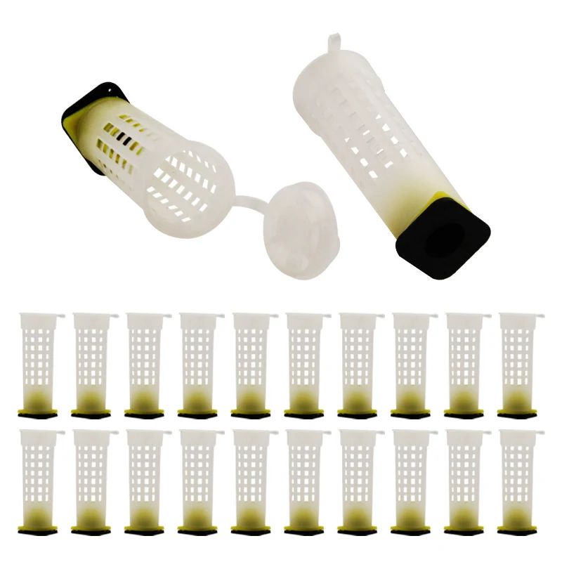 20pcs Beekeeping Tool Set Queen Bee Cage Cages King Queen Catcher Box Bee Cell Cups Complete Kit Bee Isolation Protection Tools