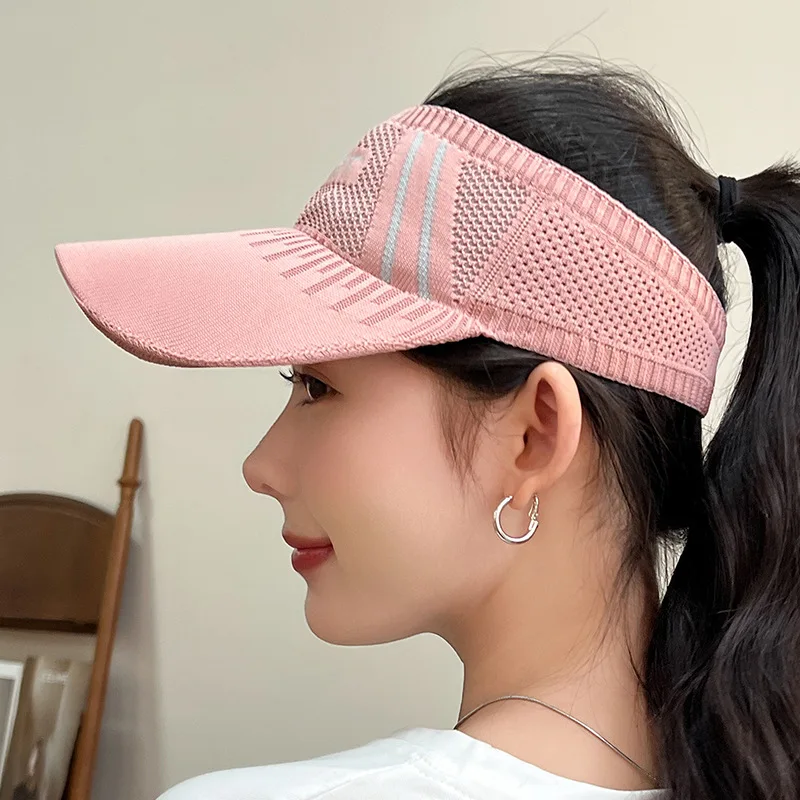 Outdoor Sport Sun Hat Caps Women Empty Top Hat Golf Tennis Hat Breathable Visor Baseball Cap Hiking Hat Cap for Women Men Summer