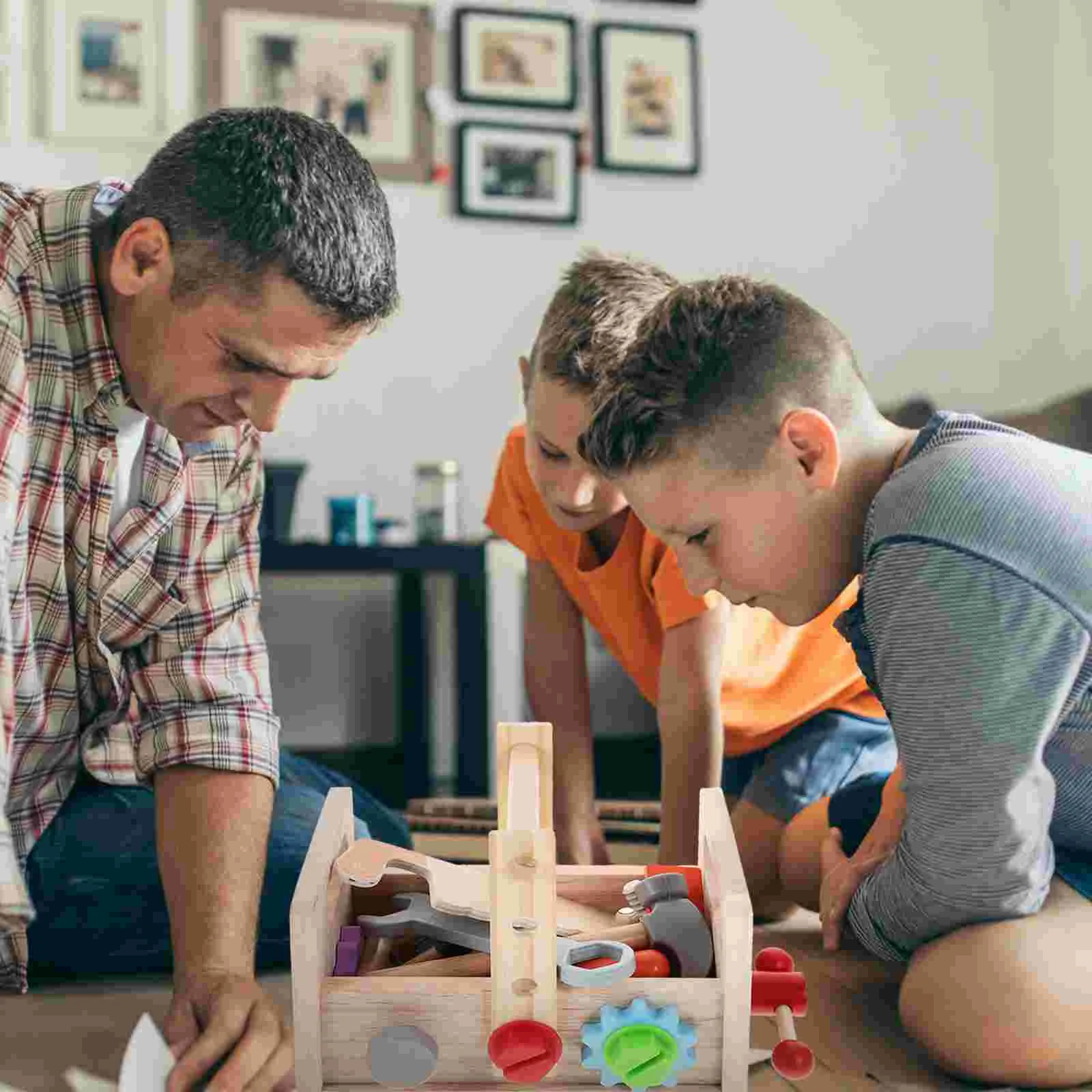 Tragbarer Werkzeugkasten für Kinder, Spielzeug, Reparatur, pädagogische Demontagewerkzeuge, interaktives Spielzeug-Lernset für Kleinkinder, vorgeben