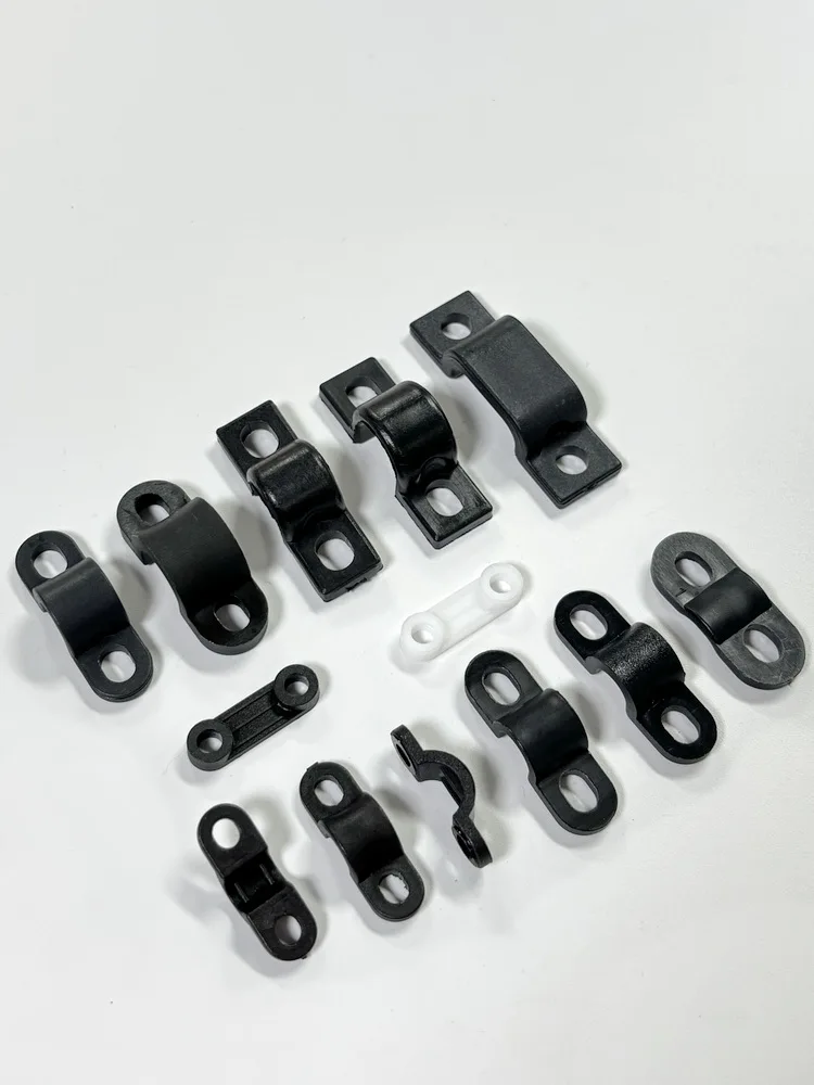 Plastic PP/PA Material Black Arch Bridge Type Pressure Line Plate Wire Fixing Base Cable Clamp Crimping Buckle Wiring Accessorie
