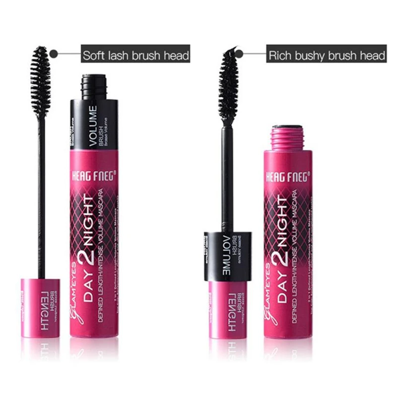 Black Curled Lashes Mascara, Alonga os Cílios, Volume Extra, Longa Duração, Impermeável, Natural, Secagem Rápida, Maquiagem Feminina