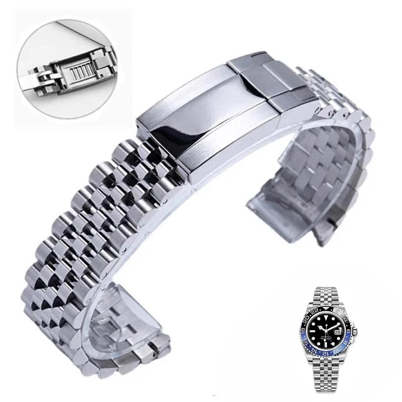 Jubilee Watchband For Rolex Sub GMT Yacht Daytona Men's Strap Luxury watch chain Mod Parts Replacement Accessories 20mm