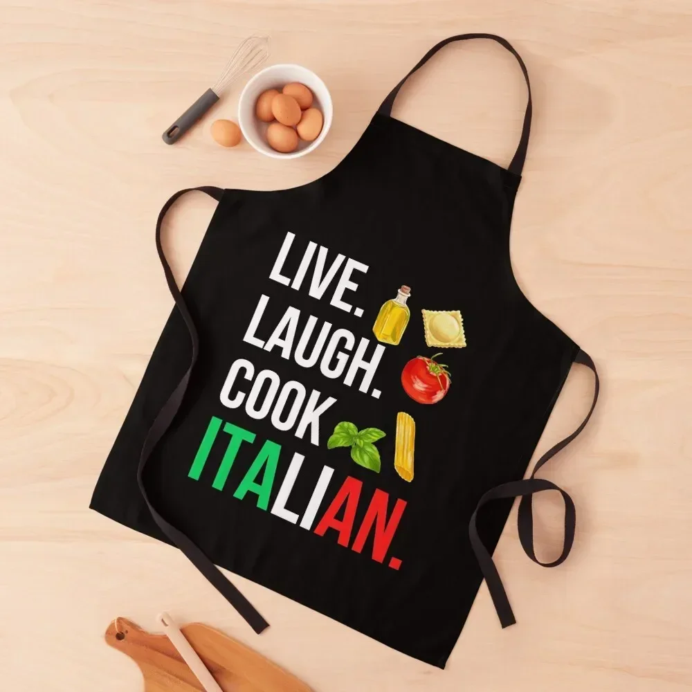 

LIVE LAUGH AND COOK ITALIAN Apron For Man Funny Apron