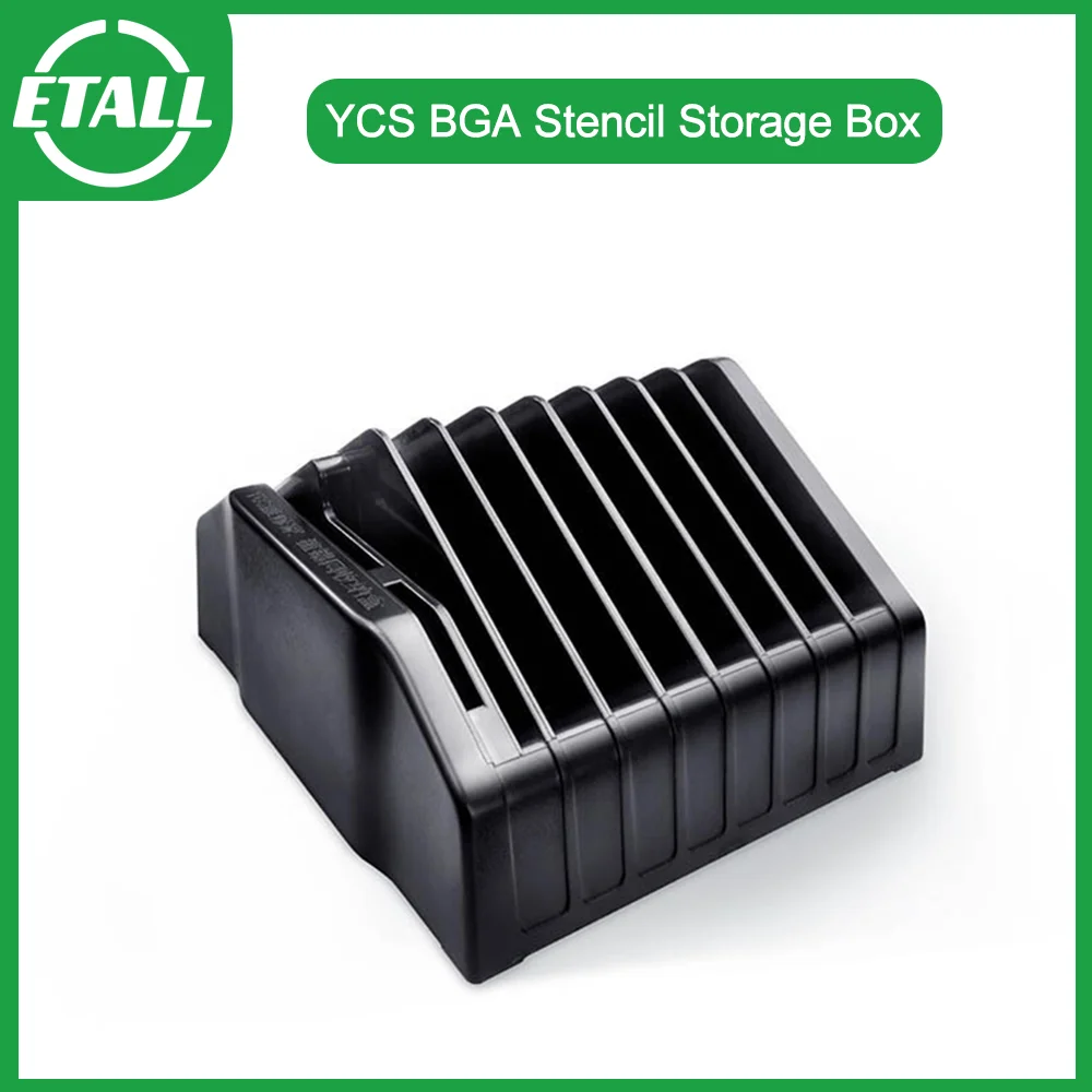 YCS-W08 BGA Stencil Storage Box For Mobile Phone Motherboard IC Chip Rework Tin Planting Steel Mesh Template Store Holder Tool