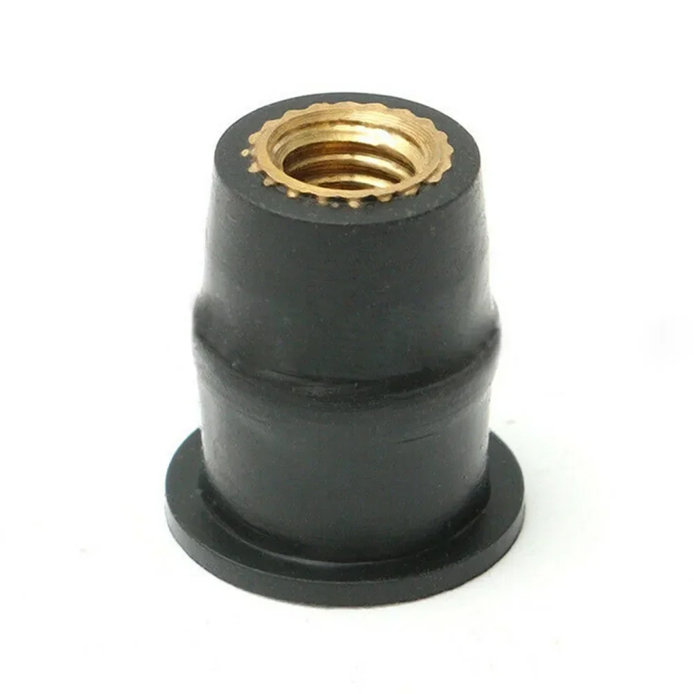 Set Rubber Nut Windscreen 12.8*13.8mm Accessories Bolts Screws Fixing Nut Fastener Pack Rubber + Brass Hardware