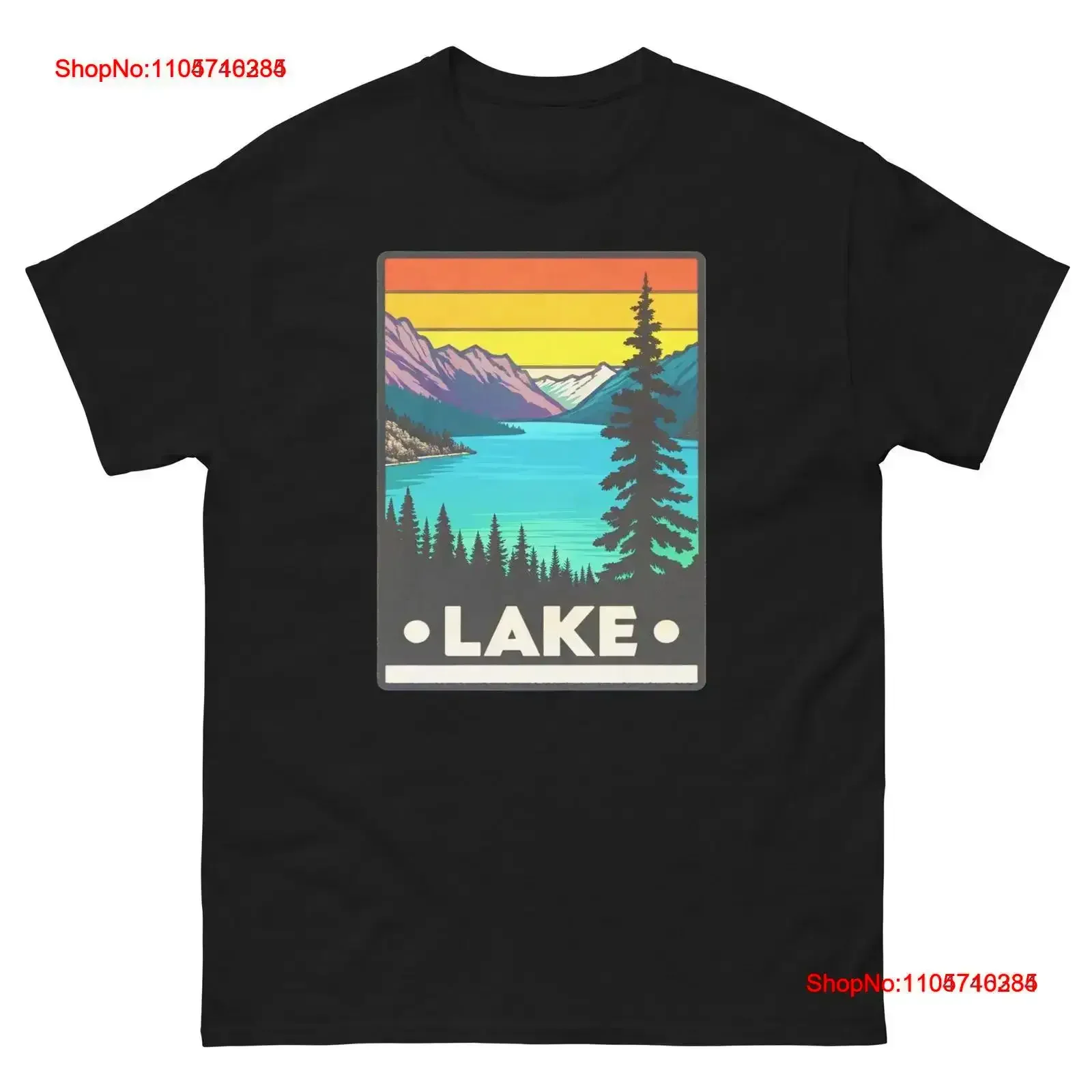 Lake Geographical Landscape Location Scenery T Shirt vintage Washed Comfortable Stretched designer clothes Slightly vintage
