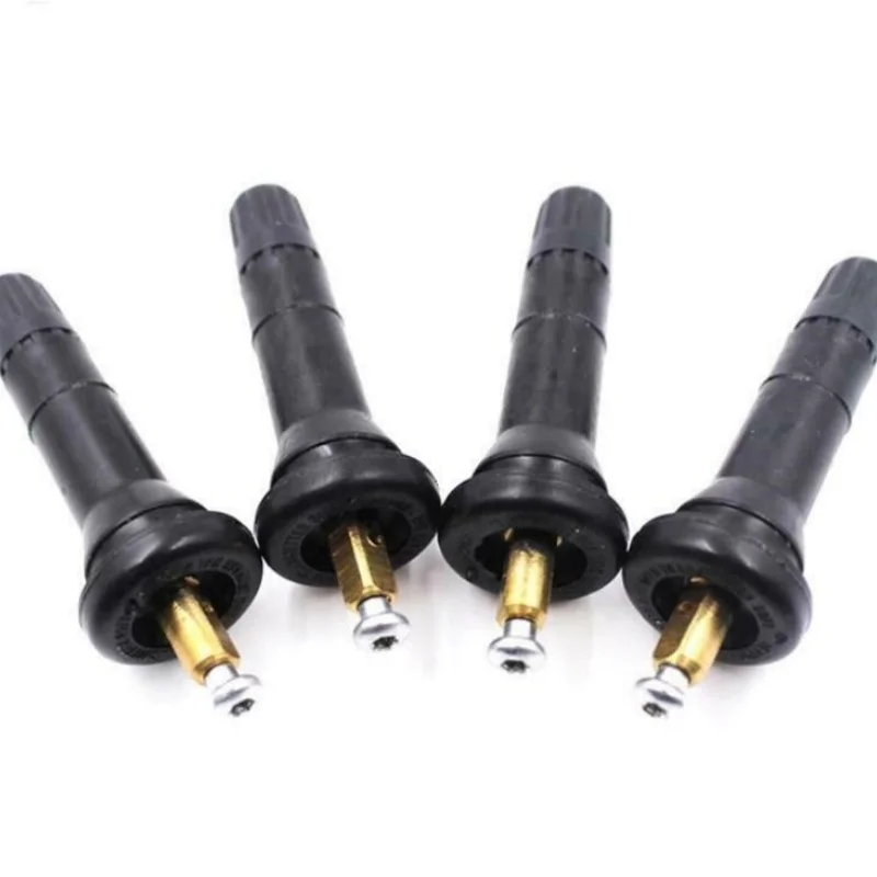 4 Pcs For GM Buick Ford Encore Cadillac Chevy Pontiac Rubber Valve Stems Tire Pressure Sensor Service Replacemen Repair Kit TPMS