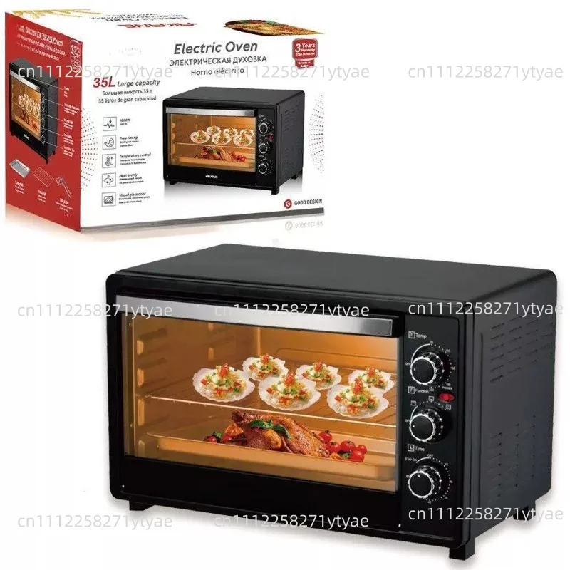 Electric Oven 35L Large Capacity Multi-function Visual Baking Household Smart Cake Machine Breakfast Machine