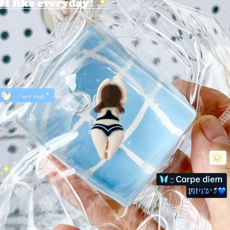 1pc Schwimmen Pool Squeeze Spielzeug Maltose Stress Relief Langsam Rebound Zappeln Spielzeug Mochi Squishy Stressabbau Spielzeug Antistress