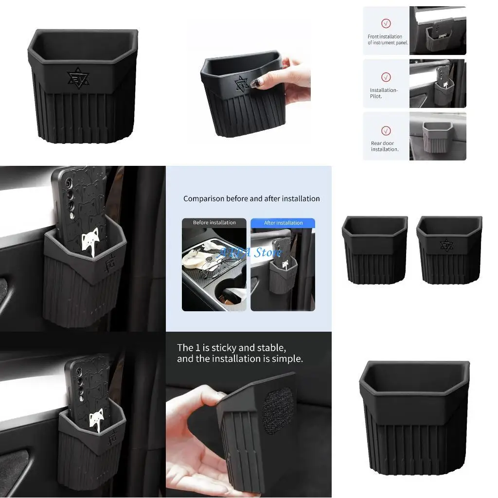 

U13C Center Console Cellphone Pocket Silicone Sunglasses Holder Coin Case Storage Box
