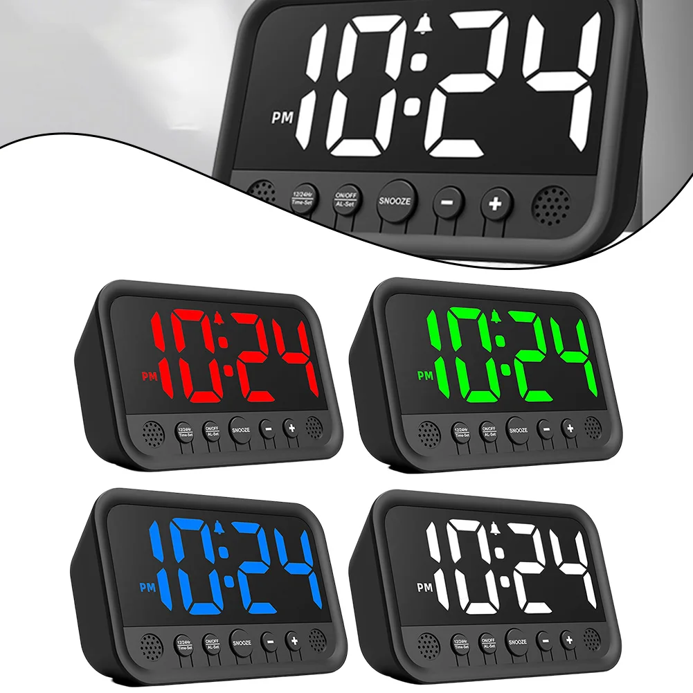 LED Color Light Alarm Clock Smart Electronic Clock Bedroom Electronic Clock LED Color Light Alarm Clock Green GL315 Green
