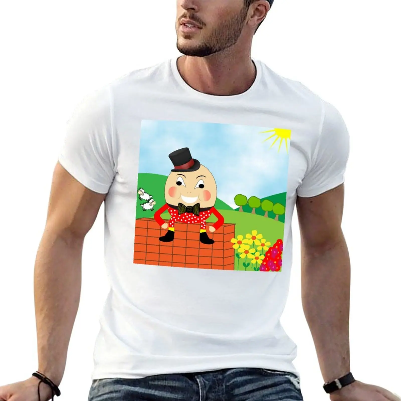 Cute Humpty Dumpty Kids Nursery Rhyme Theme T-Shirt essential t shirt man t shirt heavy cotton T-Shirt