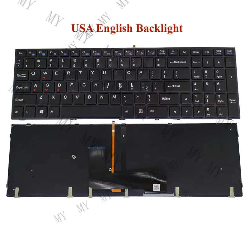 TT  US English Backlit Keyboard For Clevo P650 P650SG P655SE 6-80-P6500-013-1