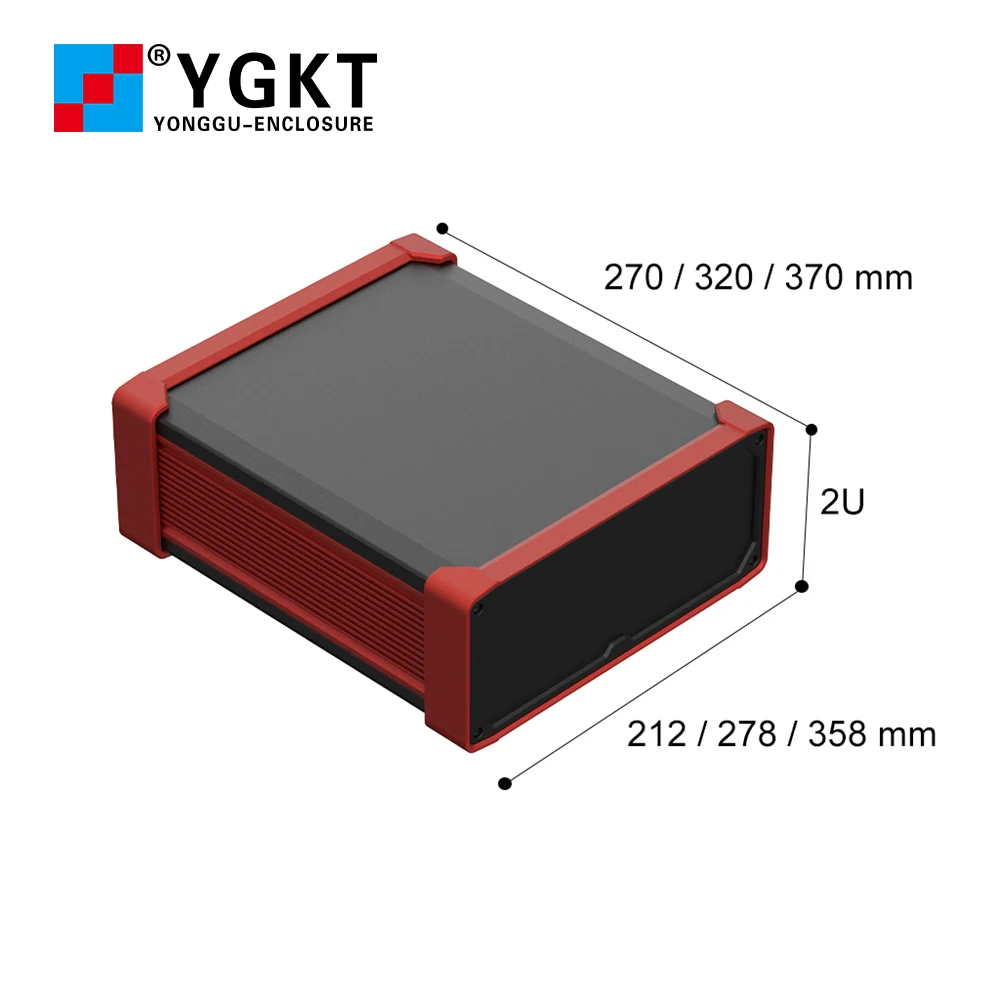 Yonggu data security computer case sandblasted 2U inch rackmount enclosure cabinet aluminum server chassis