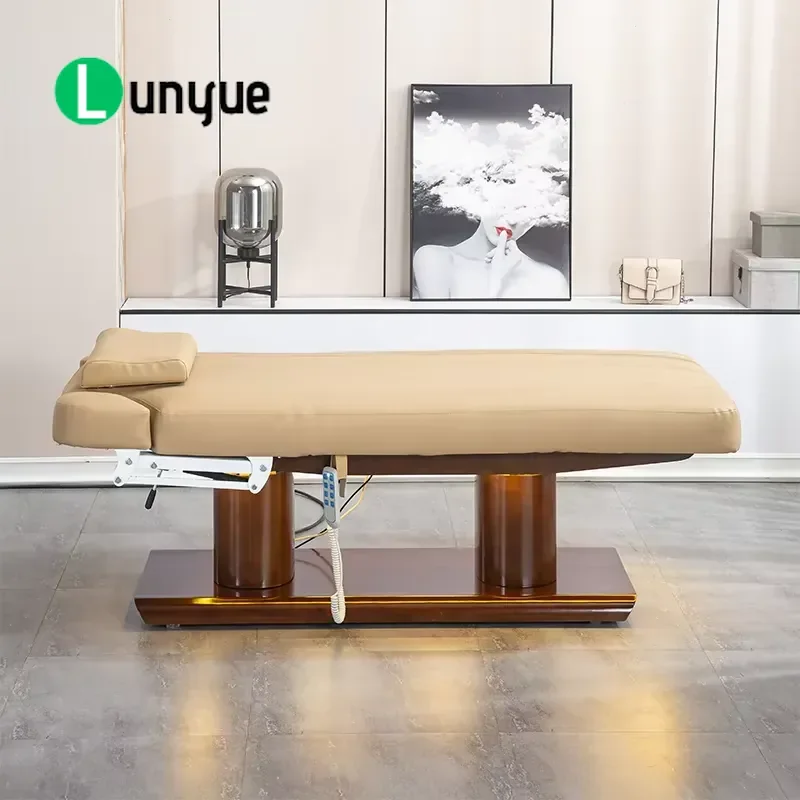 Modern Electric Beauty Bed with Heating Function Waterproof PU Leather Adjustable for Beauty Salons Spas Health Centers