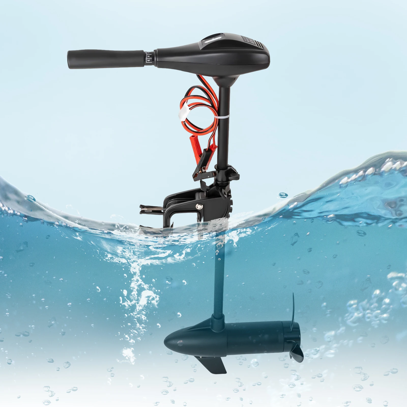 Electric Trolling Motor for Fishing Boat Telescopic Outboard Engine Brush Motor 1700RPM 58LBS 12 V