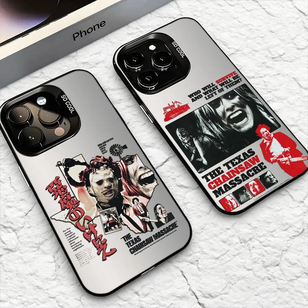 Чехол для телефона T-Texas Chainsaw Massacre для iPhone 17, 16, 15, 14, 13, 12, 11 Pro Max Air Matte Laser Aurora, противоударный чехол Чехол для телефона T-Texas Chainsaw Massacre для iPhone 17, 16, 15, 14, 13, 12, 11 Pro Max Air Matte Laser Aurora, противоударный чехол