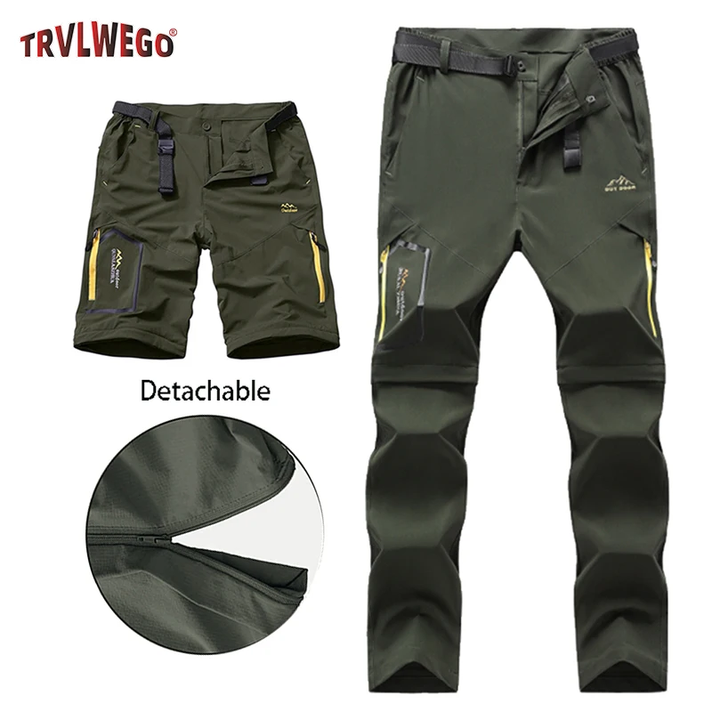 

Men's Slim Fit Lightweight Casual Pants Quick Drying for Travel Camping Hiking Fishing Summer Can be converted into shorts