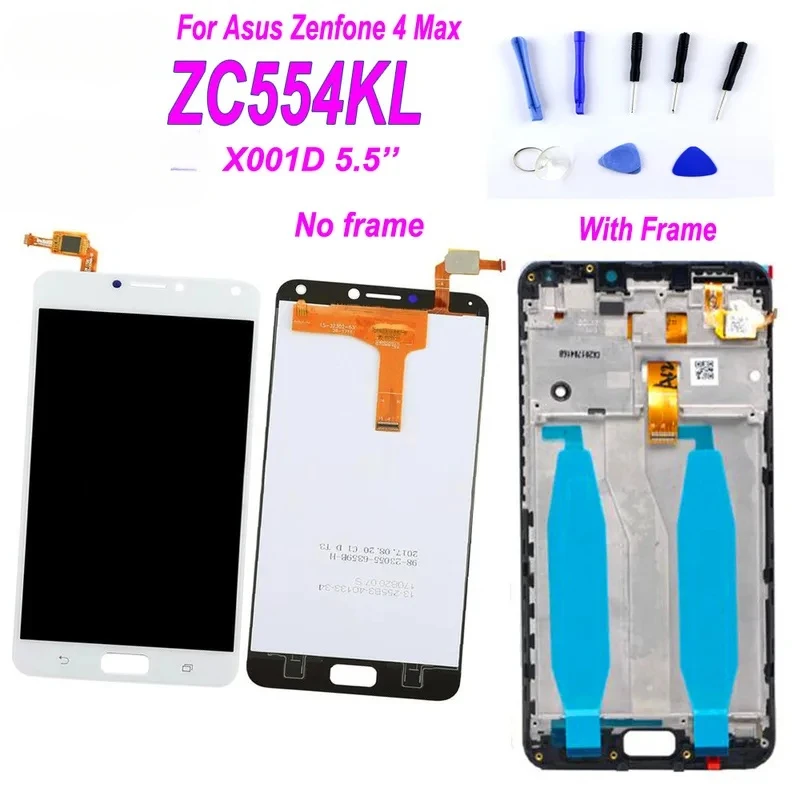 

LCD 5.5'' Display For Asus Zenfone 4 Max ZC554KL LCD Touch Screen ZC554KL LCD X001D Digitizer Replacement Parts Tools