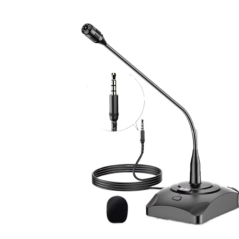 

Desktop Gooseneck Wired Microphone Computer Wired Microphone Condenser Microphone Conference Broadcast