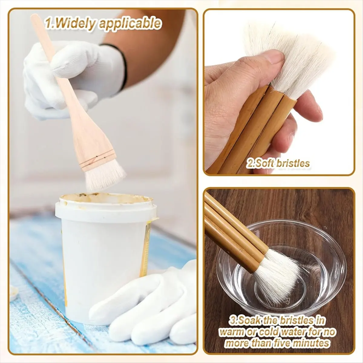 Latest ABBQ-16Pcs Glaze Brushes for Pottery Different Shapes Pottery Glaze Brushes for Acrylic Watercolor Oil and More for Begin