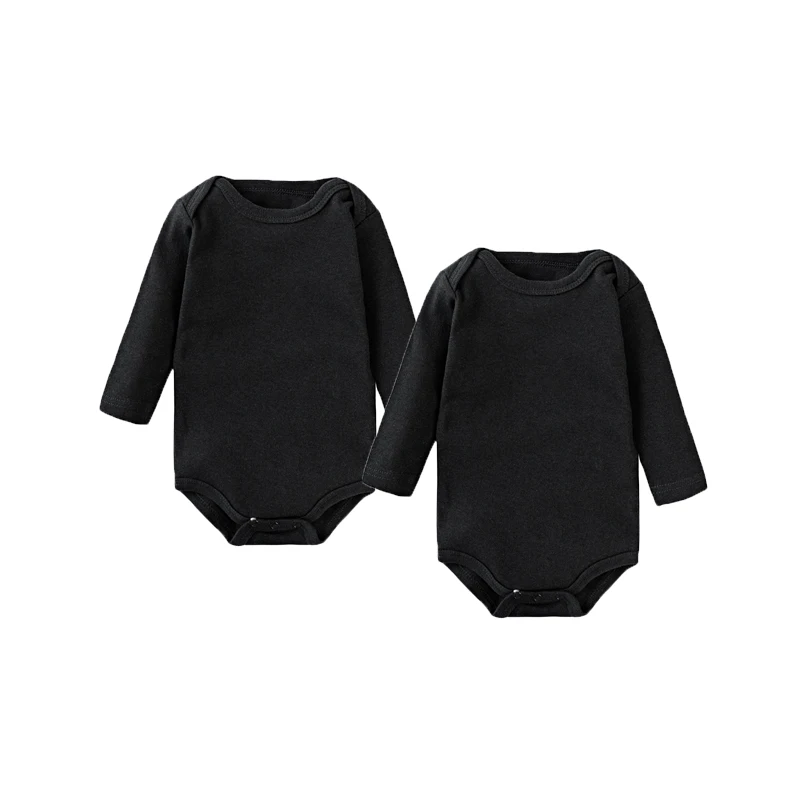 

Newborn Baby Clothes 2Pcs/Sets Boys Girls Bodysuit Solid Color Long Sleeves Jumpsuits Spring and Autumn Baby Clothing 0-24Months