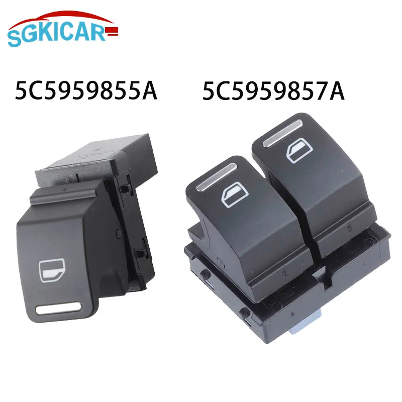 ODIDIO 5C5959857A 5C5959855A Interruptor Individual para Ventanilla Eléctrica para VW Beetle Cabrio 2013 2014-2019