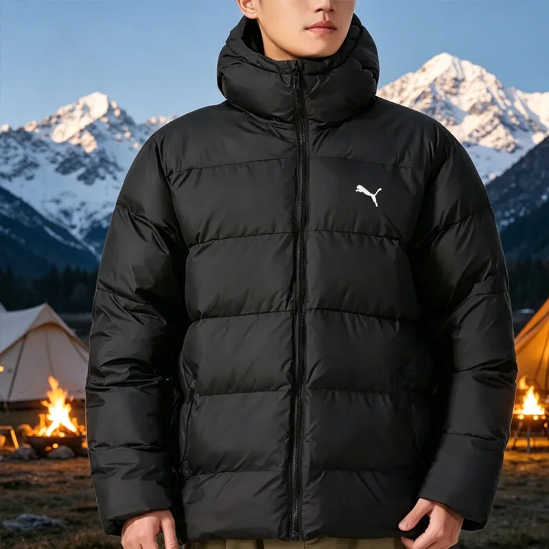 

Puma Men's Cotton Padded Coat 684120-01 Winter Warm Windproof Cotton Jacket Casual Trendy Versatile Outwear