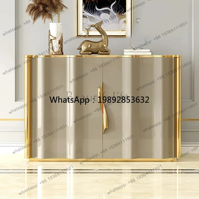 FF Light luxury door cabinet entry foyer decorative cabinet creative floor against the wall side cabinet baking paint